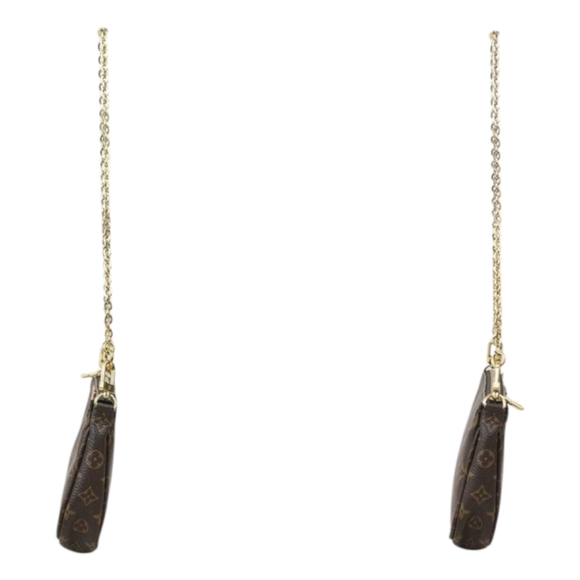 New Authentic LOUIS VUITTON LV Monogram Multiti Pochette Accessoire SMALL WCHAIN - Picture 4 of 14